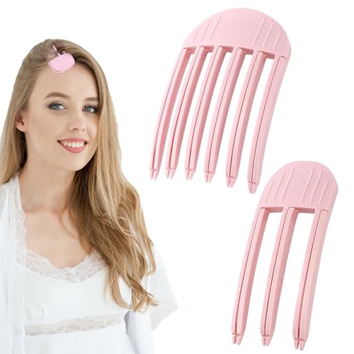 Volumenclip Haaransatz [2 Stück] – Haarvolumen Clip für mehr Fülle, Ansatz Booster für feines Haar – Haaransatz Clips ohne Hitze, Styling-Tool für Damen, Schwarz von kofihety