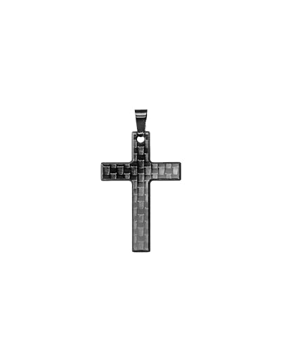 kohlenstoff 12 Carbon Anhänger Kreuz mit Muster für Ketten Damen und Herren Geburtstag Jahrestag Weihnachten Schmuck von kohlenstoff 12