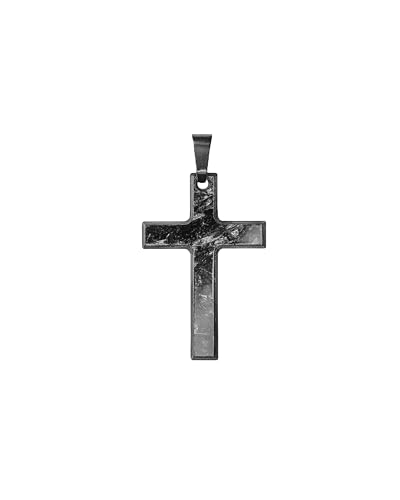 kohlenstoff 12 Forged Carbon Anhänger Kreuz Slim mit Muster für Ketten Damen und Herren Geburtstag Jahrestag Weihnachten Schmuck von kohlenstoff 12