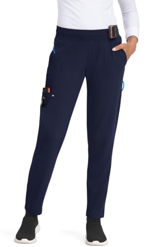KOI Next Gen Smart Daily Damen-Schlupfhose mit 7 Taschen im Jogger-Stil, Marineblau, X-Small Hoch von koi