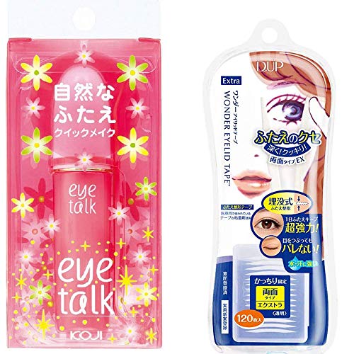 Koji Eye Talk Double Eyelid Maker & D.U.P Wonder Eyelid Tape Extra - 120pcs - Set von koji