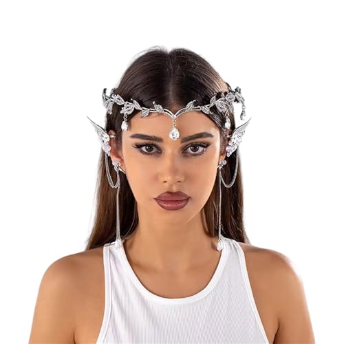 kokdid Elegantes Strass-Haarband und Clip-Set mit tropfenförmigen Designs, Legierungstextur für Damen und Mädchen, in mehreren Farben von kokdid