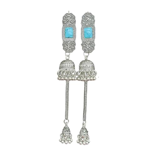 kokdid Handgefertigte mongolische Stile Legierung Quasten Haarspange Ornament mit Vintage Strass Designs für Frauen suchen einzigartigen Charme von kokdid