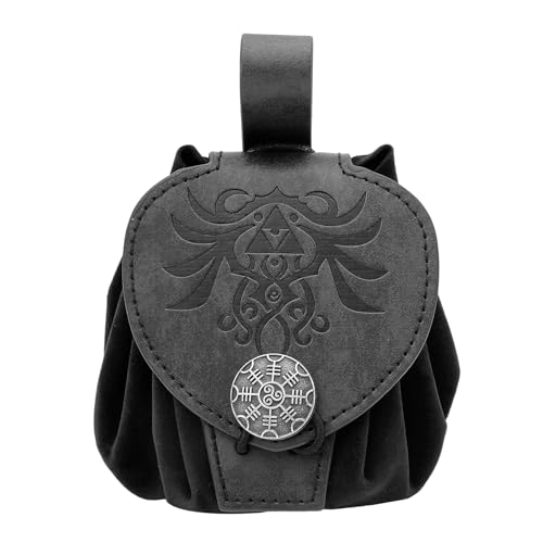 kokdid Mittelalterliche Würfeltasche Hüfttasche PU Leder Münztasche Geprägt Kleingeld Geldbörse Old Styles Gürteltasche Hüfttasche für Karneval kokdid Mittelalterliche Würfeltasche Hüfttasche PU Leder Münztasche Geprägt Kleingeld Geldbörse Old Styles Gürteltasche Hüfttasche für Karneval von kokdid