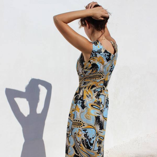 Vintage 60Er Jahre Maxikleid Paisley "This Love Is Real" von kokirivintage