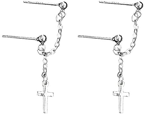 S925 Sterling Silber Doppelloch Kreuz Ohrstecker Ohrringe für Frauen Mädchen mit Knorpelanhänger Doppelpiercing Hypoallergen Beste Tochter Geschenk S925 Sterling Silber Doppelloch Kreuz Ohrstecker Ohrringe für Frauen Mädchen mit Knorpelanhänger Doppelpiercing Hypoallergen Beste Tochter Geschenk von kokomao