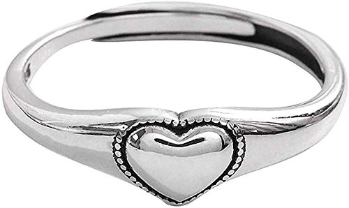 Vintage Herz S925 Sterling Silber Ring für Frauen Mädchen zierliche Verlobung Versprechen Liebe erweiterbar offen Finger Statement Stapelringe verstellbar Mode Valentinstag Vintage Herz S925 Sterling Silber Ring für Frauen Mädchen zierliche Verlobung Versprechen Liebe erweiterbar offen Finger Statement Stapelringe verstellbar Mode Valentinstag von kokomao