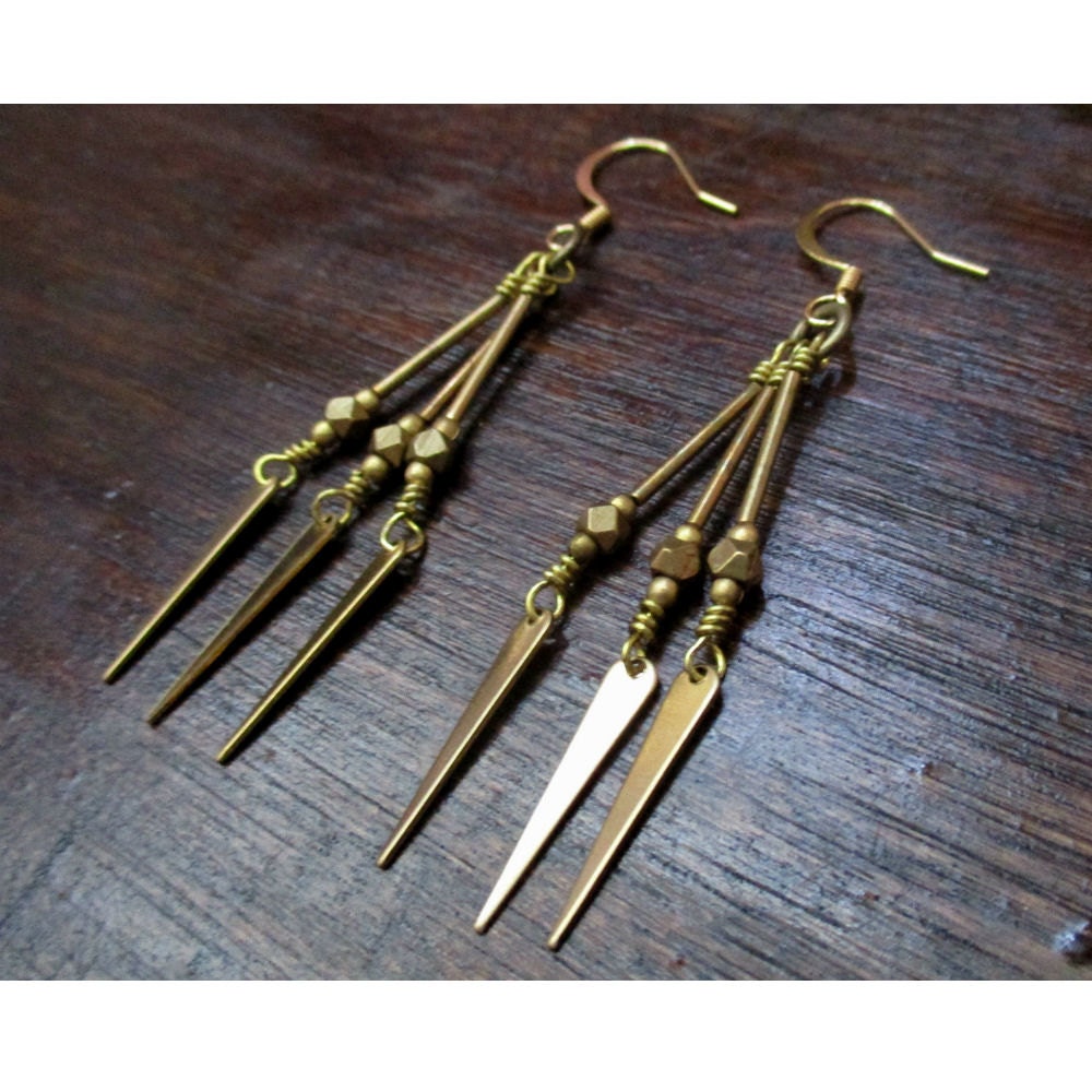 Gold-Rausch - Messing Ohrringe Gold-Rausch - Messing Ohrringe von kokorokara
