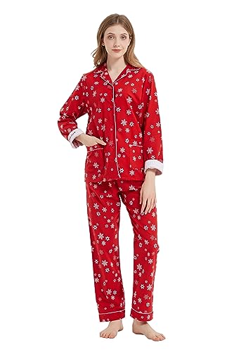 kolipajam Baumwoll-Flanell-Pyjama für Damen, 100% Baumwolle, Flanell-Pyjama-Set, weich, gemütlich, Damen-Loungewear kolipajam Baumwoll-Flanell-Pyjama für Damen, 100% Baumwolle, Flanell-Pyjama-Set, weich, gemütlich, Damen-Loungewear von kolipajam