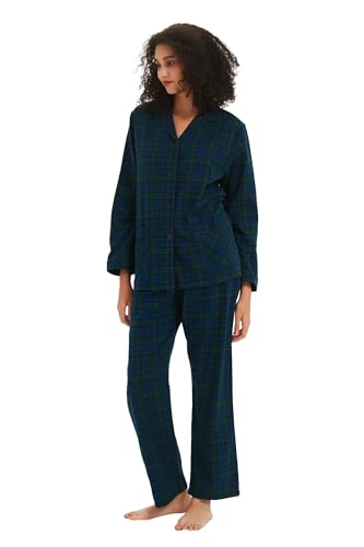 kolipajam Damen 100% Baumwoll-Flanell-Schlafanzug-Set in Garn gefärbt - Gemütlicher Pyjama mit Langen Ärmeln für den Winter kolipajam Damen 100% Baumwoll-Flanell-Schlafanzug-Set in Garn gefärbt - Gemütlicher Pyjama mit Langen Ärmeln für den Winter von kolipajam