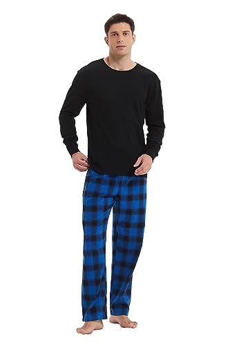 kolipajam Herren 2-teiliges Schlafanzug-Set - 100% Baumwoll-Pyjamas mit Kordelzug an der Taille, Flanellhosen mit Taschen, Loungewear für Herren kolipajam Herren 2-teiliges Schlafanzug-Set - 100% Baumwoll-Pyjamas mit Kordelzug an der Taille, Flanellhosen mit Taschen, Loungewear für Herren von kolipajam