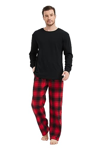 kolipajam Herren 2-teiliges Schlafanzug-Set - 100% Baumwoll-Pyjamas mit Kordelzug an der Taille, Flanellhosen mit Taschen, Loungewear für Herren kolipajam Herren 2-teiliges Schlafanzug-Set - 100% Baumwoll-Pyjamas mit Kordelzug an der Taille, Flanellhosen mit Taschen, Loungewear für Herren von kolipajam