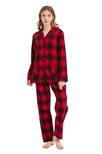 kolipajam Partner Schlafanzug-Set aus 100% Baumwoll-Flanell - Weiche Pyjamas mit Taschen für Paare von kolipajam