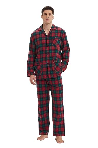 kolipajam Passendes Pyjama-Set für Paare 100% Baumwolle Flanell Schlafanzug für Paare weicher Schlafanzug mit Taschen von kolipajam