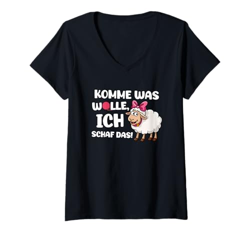 Damen komme was wolle ich schaf das T-Shirt mit V-Ausschnitt Damen komme was wolle ich schaf das T-Shirt mit V-Ausschnitt von komme was wolle ich schaf das pullover