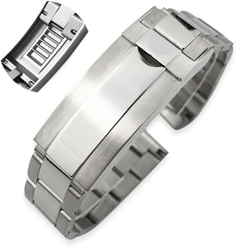 kongsou 20 mm 316L-Armband aus massivem Edelstahl für Rolex Submariner Daytona Date-Uhrenarmband mit Schiebeverschluss(Sub Glossy) von kongsou