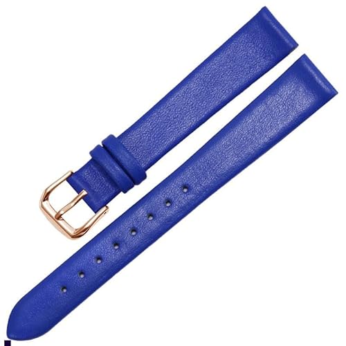 kongsou Für Anne Klein Damen-Uhrenarmband aus echtem Leder(Blue rose gold,16mm) von kongsou