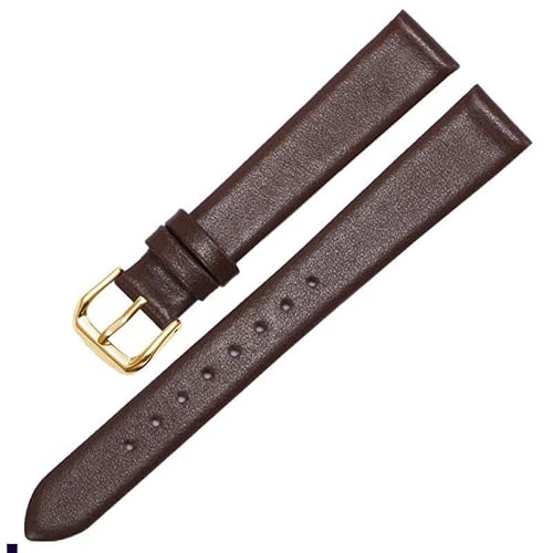 kongsou Für Anne Klein Damen-Uhrenarmband aus echtem Leder(Brown gold,18mm) von kongsou