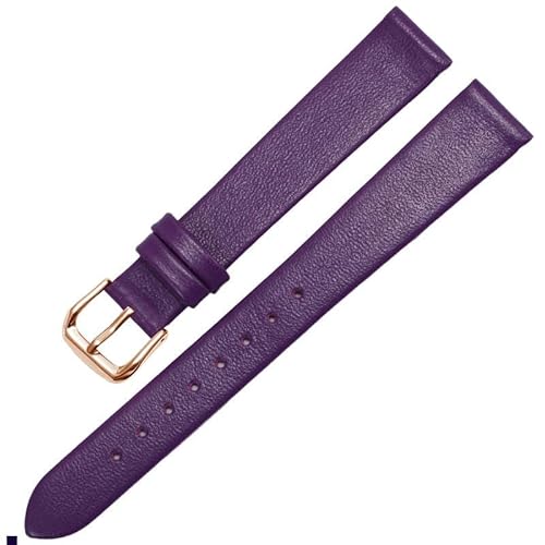 kongsou Für Anne Klein Damen-Uhrenarmband aus echtem Leder(Purple rose gold,18mm) von kongsou