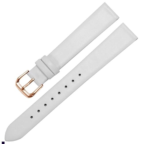 kongsou Für Anne Klein Damen-Uhrenarmband aus echtem Leder(White rose gold,16mm) von kongsou