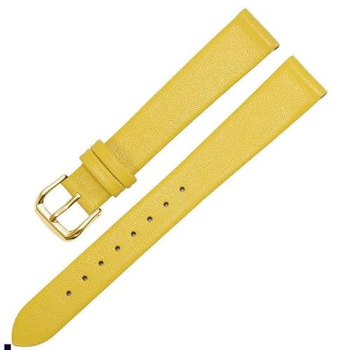 kongsou Für Anne Klein Damen-Uhrenarmband aus echtem Leder(Yellow gold,16mm) von kongsou