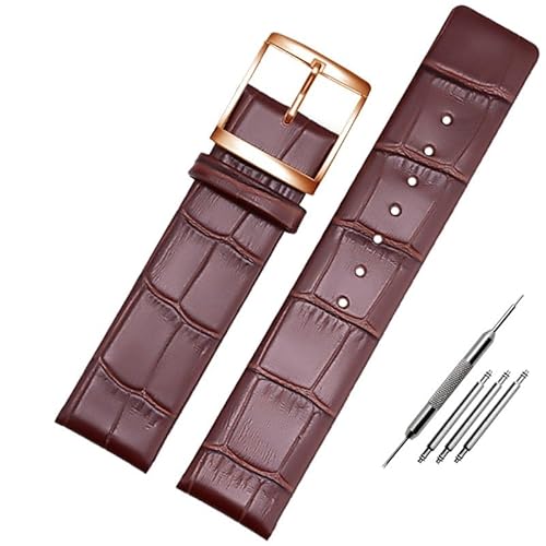 kongsou Für CK K7b211/K7b216/K7b236 K7b Armband aus echtem Leder Uhrenarmband für Männer und Frauen(BBrownr,20mm) von kongsou