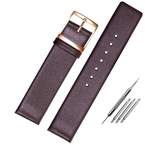 kongsou Für CK K7b211/K7b216/K7b236 K7b Armband aus echtem Leder Uhrenarmband für Männer und Frauen(Brownr,16mm) von kongsou
