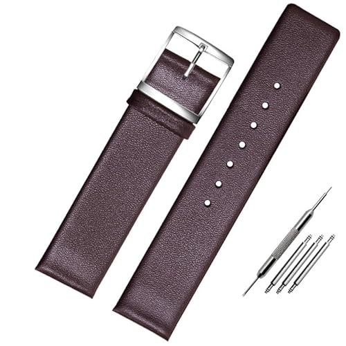 kongsou Für CK K7b211/K7b216/K7b236 K7b Armband aus echtem Leder Uhrenarmband für Männer und Frauen(Browns,14mm) von kongsou