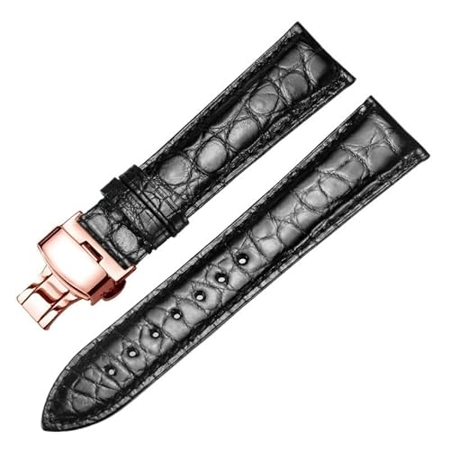 kongsou Für Tissot Doppelseitiges Uhrenarmband Echtes Leder Schnellverschluss-Uhrenarmband Für Longines(Blackp1,23mm) von kongsou