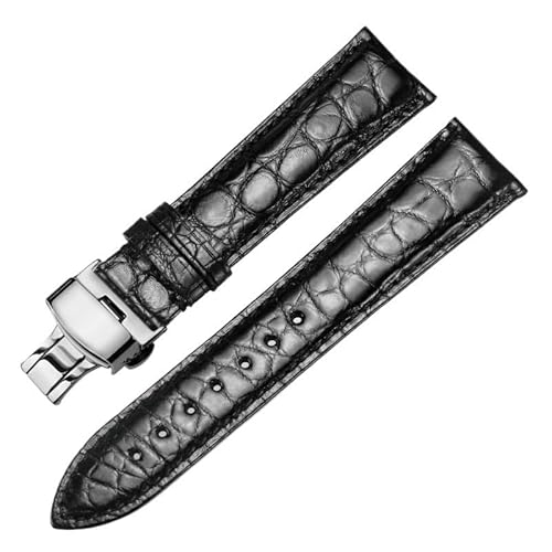 kongsou Für Tissot Doppelseitiges Uhrenarmband Echtes Leder Schnellverschluss-Uhrenarmband Für Longines(Blacks1,21mm) von kongsou