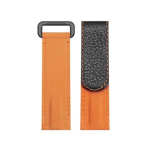 kongsou Herren-Uhrenarmband aus Nylon mit Klettverschluss für Rolex Daytona Submariner, Canvas-Uhrenarmband für Omega(Orange) von kongsou