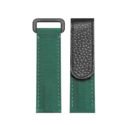 kongsou Herren-Uhrenarmband aus Nylon mit Klettverschluss für Rolex Daytona Submariner, Canvas-Uhrenarmband für Omega(Peacock green) von kongsou