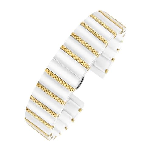 kongsou Keramik Uhrenarmband für Omega für Armani Stahl Uhrenarmband Herren Damen Uhrenarmband(Whiteg4,20mm) von kongsou