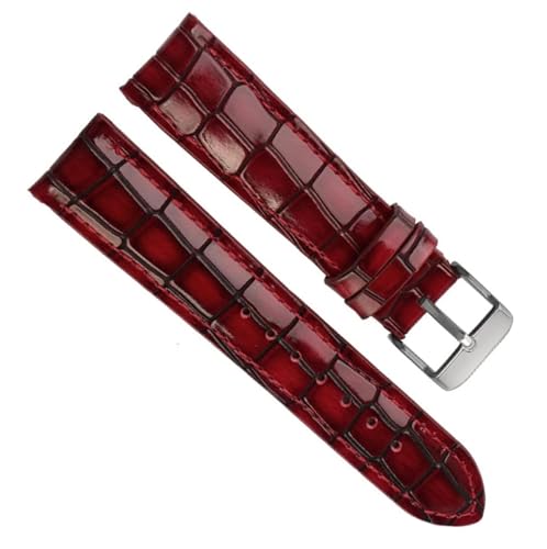 kongsou Leder-Uhrenarmband für IWC für Portofino-Serie. Uhrenarmband-Ersatz(Red-01,18mm) von kongsou