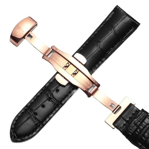 kongsou Leder-Uhrenarmband für Tissot 1853 Le Locle T41 Gentleman Seastar Carson Heritage(Blackp1,22mm) von kongsou