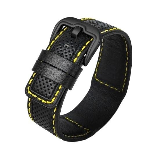 kongsou Lederarmband für Dietrich Rindsleder-Uhrenarmband 24 mm(Blackyb) von kongsou