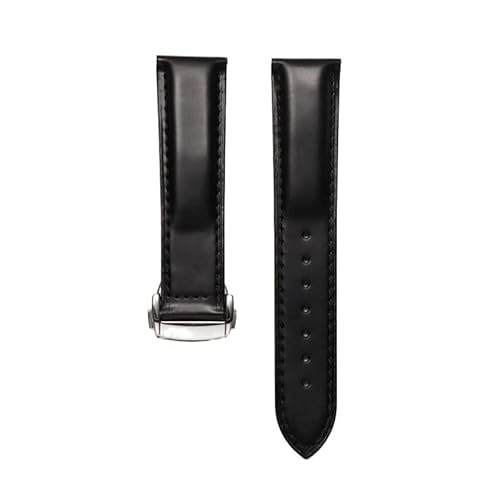 kongsou Lederarmband für Hamilton Khaki Field H70555533 Jazzmaster American Classic Herrenarmband(Black,23mm) von kongsou