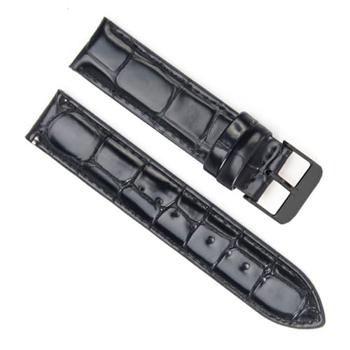 kongsou Lederarmband passend für DW Universalarmband passend für Daniel Wellington Uhrenarmbänder(ABlack-Black,22mm) von kongsou