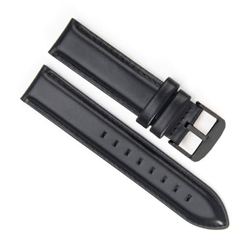 kongsou Lederarmband passend für DW Universalarmband passend für Daniel Wellington Uhrenarmbänder(Black-Black,19mm) von kongsou