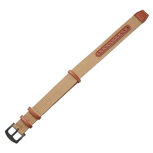 kongsou Nylon Lederband Frauen Männer Sport Armband Weiches Armband Für Hamilton Khaki Feld(Brown-black,22mm) von kongsou