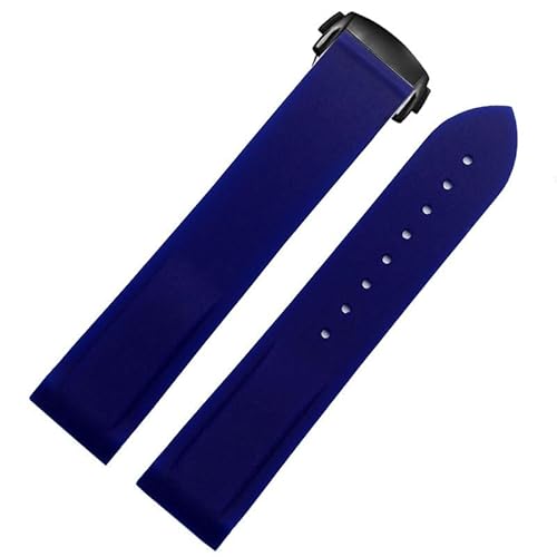 kongsou Silikon-Uhrenarmband für Omega Seamaster Planet Ocean Herren-Kautschukarmband(Blueb,20mm) von kongsou