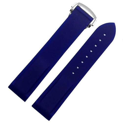 kongsou Silikon-Uhrenarmband für Omega Seamaster Planet Ocean Herren-Kautschukarmband(Blues,22mm) von kongsou
