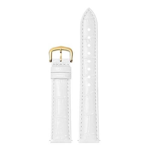 kongsou Uhrenarmband Aus Echtem Leder Für Cartier Tank Santos Dumont(Whiteg,19mm) von kongsou