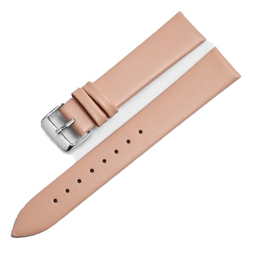 kongsou Ultradünnes Uhrenarmband für Herren und Damen, Leinwandbindung, Ersatzlederarmband für CK K2Y211/K2M23, Armband mit Dornschließe(Lbrowns,14mm) von kongsou