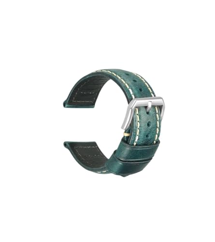 kongsou Vintage Rindsleder Uhrenarmband für Omega Leder Uhrenarmband mit Butterfly-Verschluss für Tudor(Blues2,21mm) von kongsou