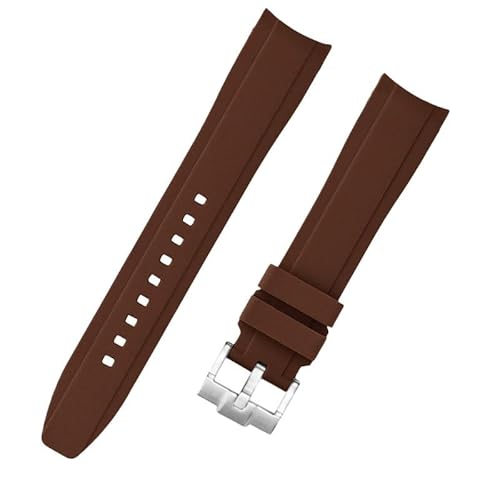kongsou Wasserdichte Silikon-Uhrenarmbänder für Tissot Le Locle 1853 T410 Couturier Carson für Männer und Frauen(Brown,18mm) von kongsou