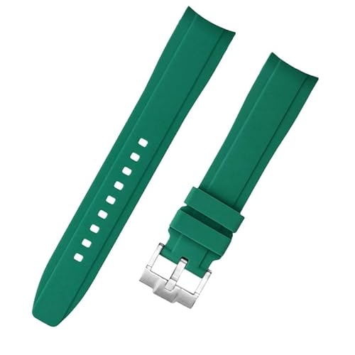 kongsou Wasserdichte Silikon-Uhrenarmbänder für Tissot Le Locle 1853 T410 Couturier Carson für Männer und Frauen(Dark green,21mm) von kongsou