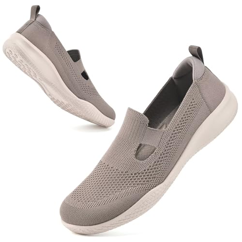 konhill Damen Slip On Laufschuhe Atmungsaktive Mesh Sommerschuhe Leichte Fitness Sportschuhe für Jogging Walking Freizeit Khaki EU 36 konhill Damen Slip On Laufschuhe Atmungsaktive Mesh Sommerschuhe Leichte Fitness Sportschuhe für Jogging Walking Freizeit Khaki EU 36 von konhill