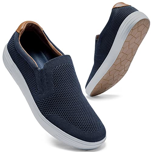 konhill Herren Slip On Schuhe Trainers - Casual Atmungsaktiv Komfortabel Mesh Walking Schuhe Kleid Sneaker Loafers EU 45,5 Dunkelblau/Grau konhill Herren Slip On Schuhe Trainers - Casual Atmungsaktiv Komfortabel Mesh Walking Schuhe Kleid Sneaker Loafers EU 45,5 Dunkelblau/Grau von konhill