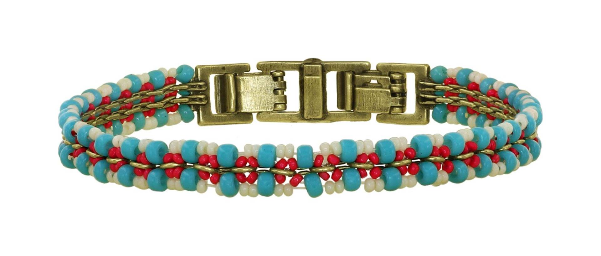 konplott - Armband - African Kiss braun/cyan/rot von konplott